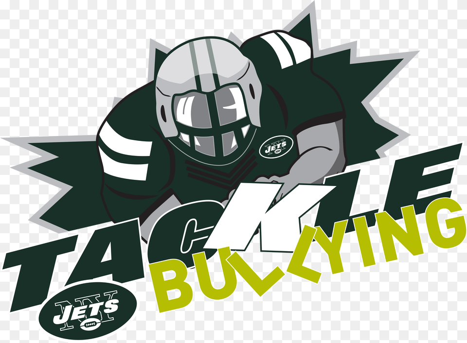 Jets Stomp Out Bullying, Helmet, American Football, Football, Person Free Png