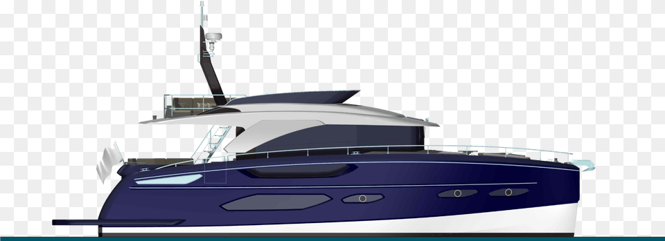 Jetten 55 Fly Profile Luxury Yacht, Transportation, Vehicle, Boat Png Image