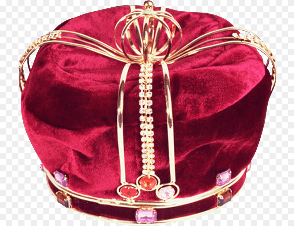 Jeweled Red Velvet Kings Crown Red Kings Crown, Accessories, Jewelry, Necklace Png Image