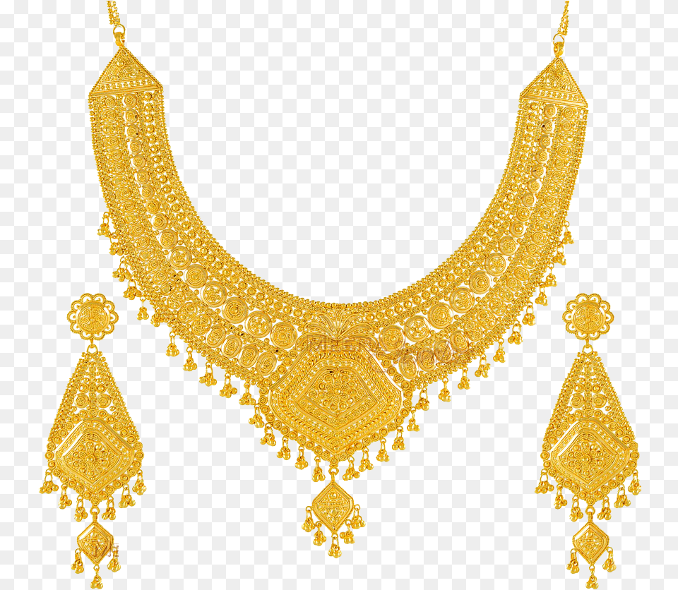 Jewellers India Transparent 22k Gold Necklace Arabic Design, Accessories, Jewelry, Earring, Diamond Free Png