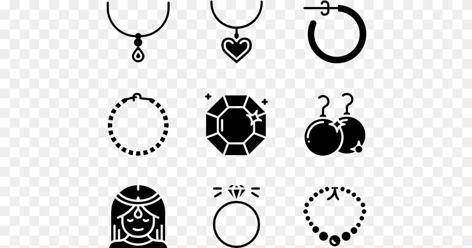 Jewellery 30 Icons Circle, Gray Free Png Download