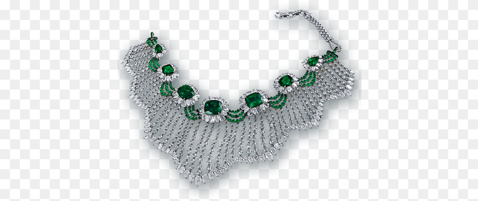 Jewellery Models Hd High Jewelry Emerald With Diamond Choker, Accessories, Necklace, Gemstone, Female Png Image
