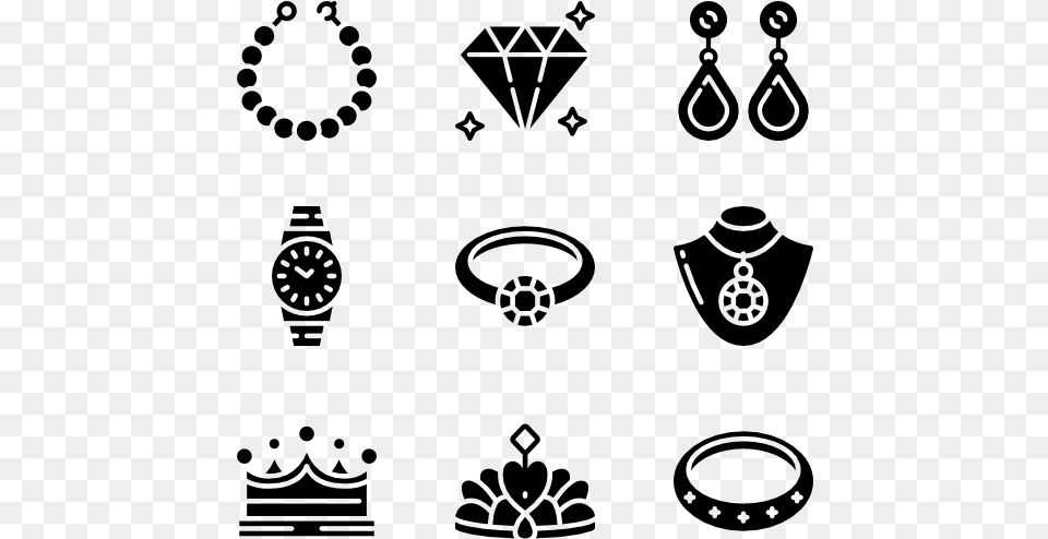 Jewelry Earrings Vector, Gray Free Transparent Png