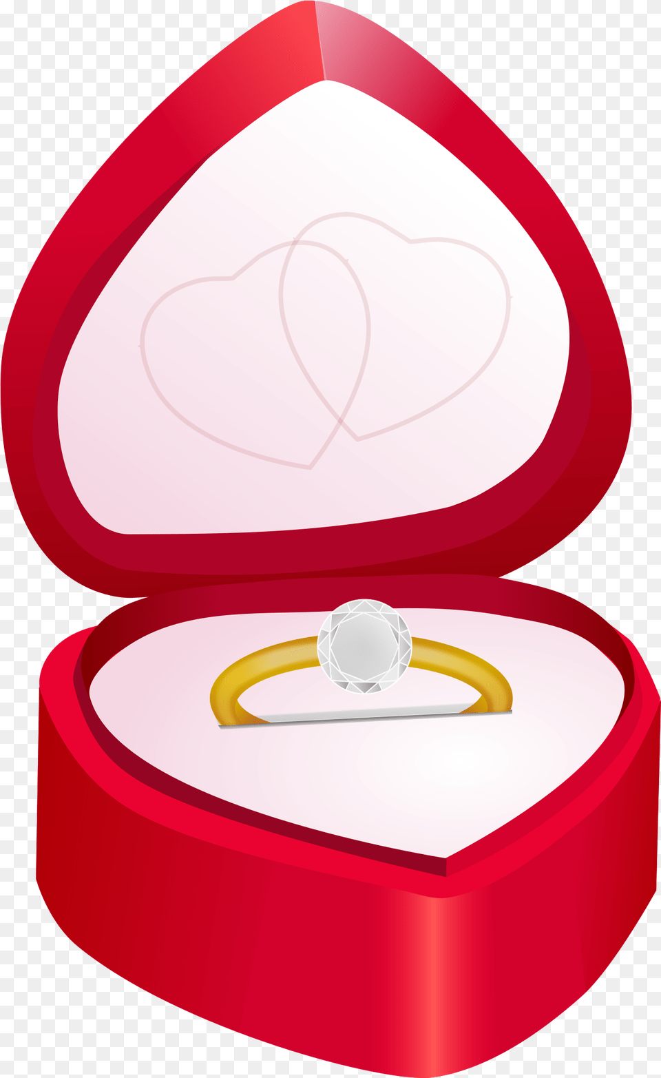 Jewelry Icon Cartoon Engagement Ring In Box, Accessories, Disk Free Png Download