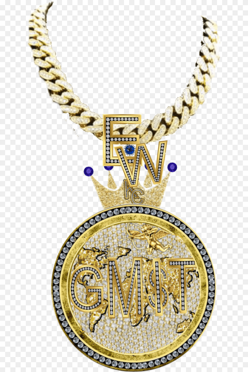 Jewelry Rich Gold Rapper Famous Freetoedit Necklace, Accessories Png Image