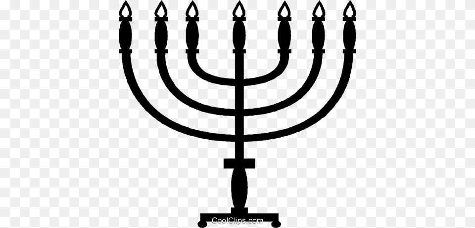 Jewish Menorah Royalty Vector Clip Art Illustration, Festival, Hanukkah Menorah, Candle Free Png