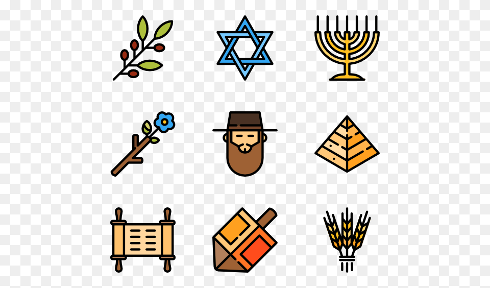 Jewish Star Icons, Festival, Hanukkah Menorah, Symbol, Face Free Png