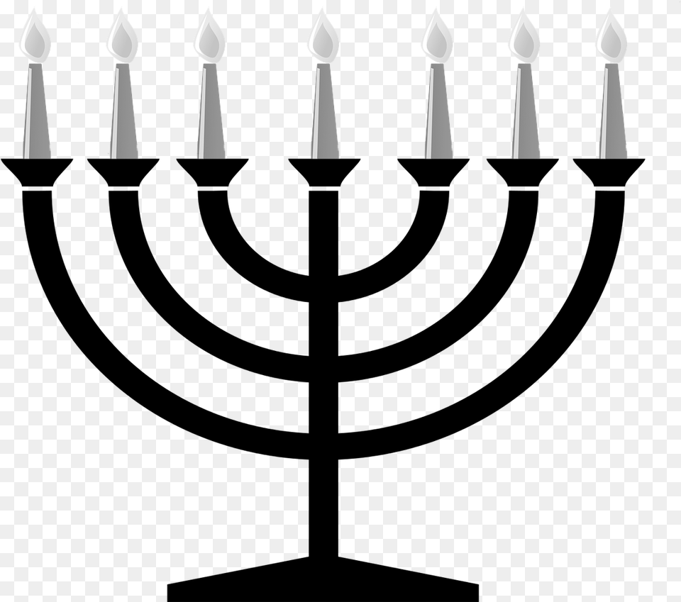 Jewish Symbolism Judaism Menorah Religious Symbol Hanukkah Yin Yang Star Of David, Cutlery, Fence, Weapon Free Transparent Png