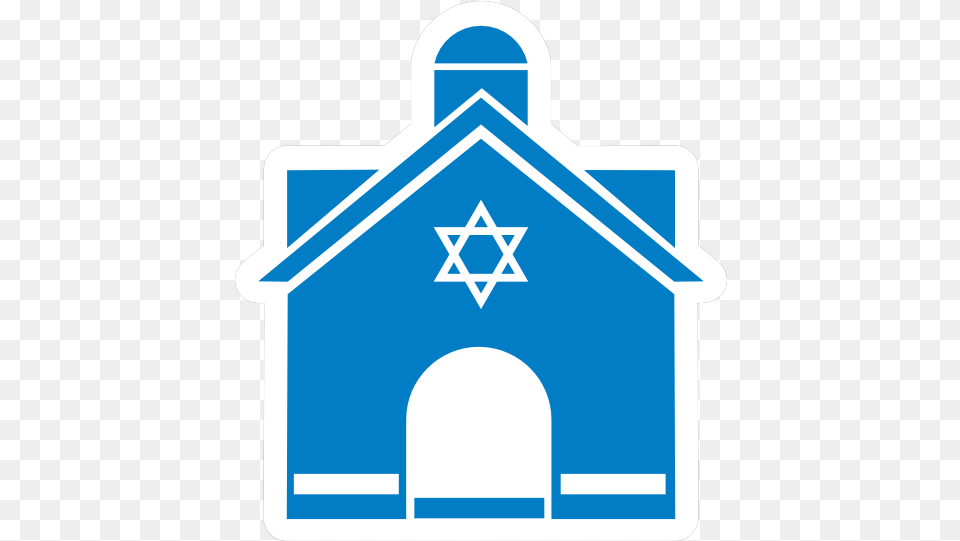 Jewish Temple With Star Of David Sticker Vector Graphics, Dog House Free Png Download