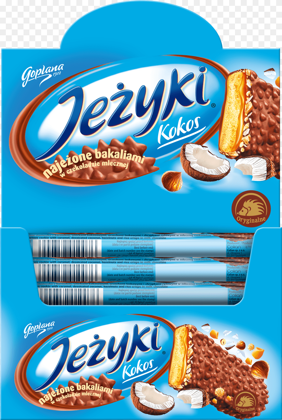 Jeyki Kokosowe Baton 105gdisplay Front Cookies And Crackers, Advertisement, Food, Sweets, Poster Free Png