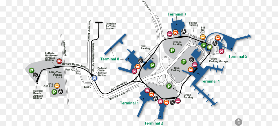 Jfk Parking Map, Chart, Diagram, Plan, Plot Png Image