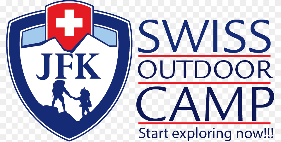 Jfk Swiss Outdoor Camp Jfk School Switzerland, Logo, Person, Symbol, First Aid Free Png Download