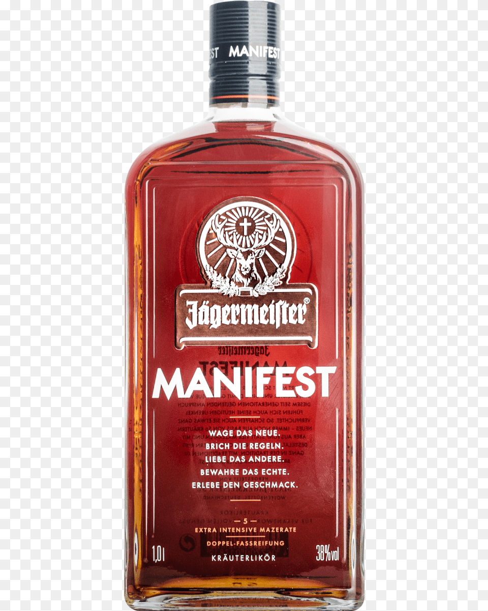 Jgermeister Manifest 38 Vol Jgermeister Manifest, Alcohol, Beverage, Liquor, Bottle Free Png