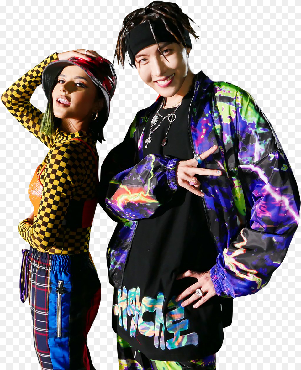 Jhope Chicken Noodle Soup Ft Becky G J Hope Becky G, Dancing, Leisure Activities, Person, Adult Png Image