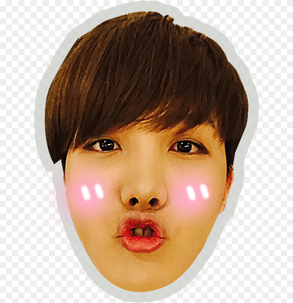 Jhope Drawing Mask Face Bts Jhope, Baby, Head, Person, Photography Free Png