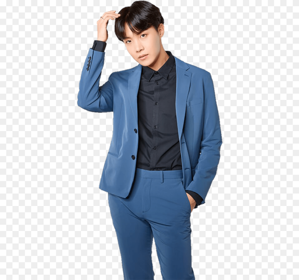Jhope J Hope Jung Hoesok Bts Kpop Blue Jhope Lotte Duty, Jacket, Blazer, Clothing, Coat Free Png Download