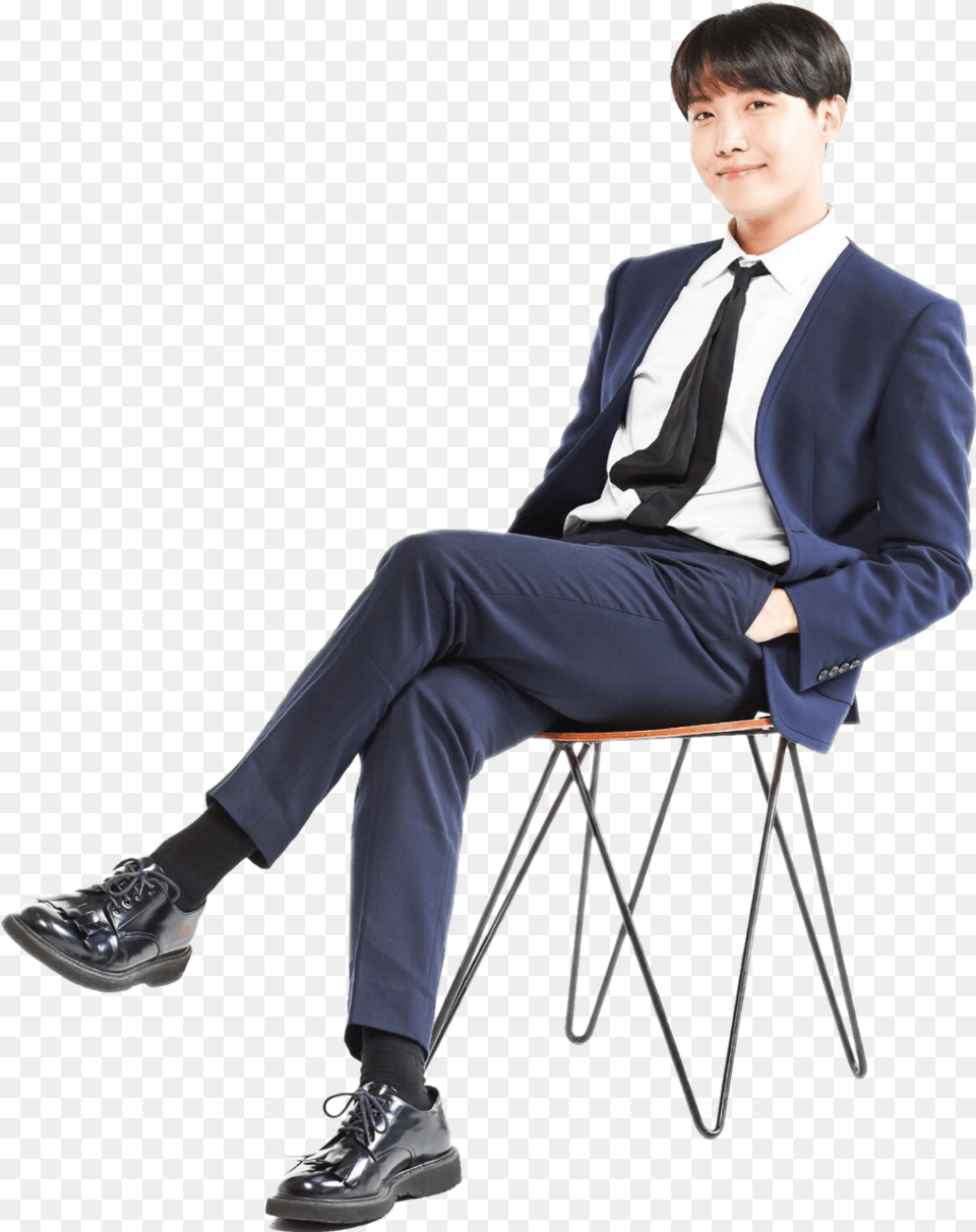 Jhope J Hope Jung Hoesok Bts Kpop Korean Sitting Bts Festa 2017 Resume, Accessories, Suit, Shoe, Person Free Png