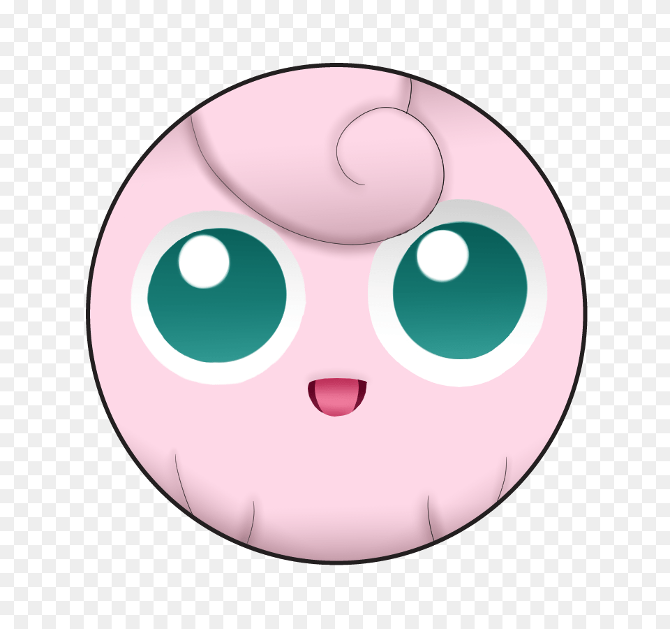 Jigglypuff From Pokemon On A Or Pin Back Button, Sphere, Disk Free Png Download