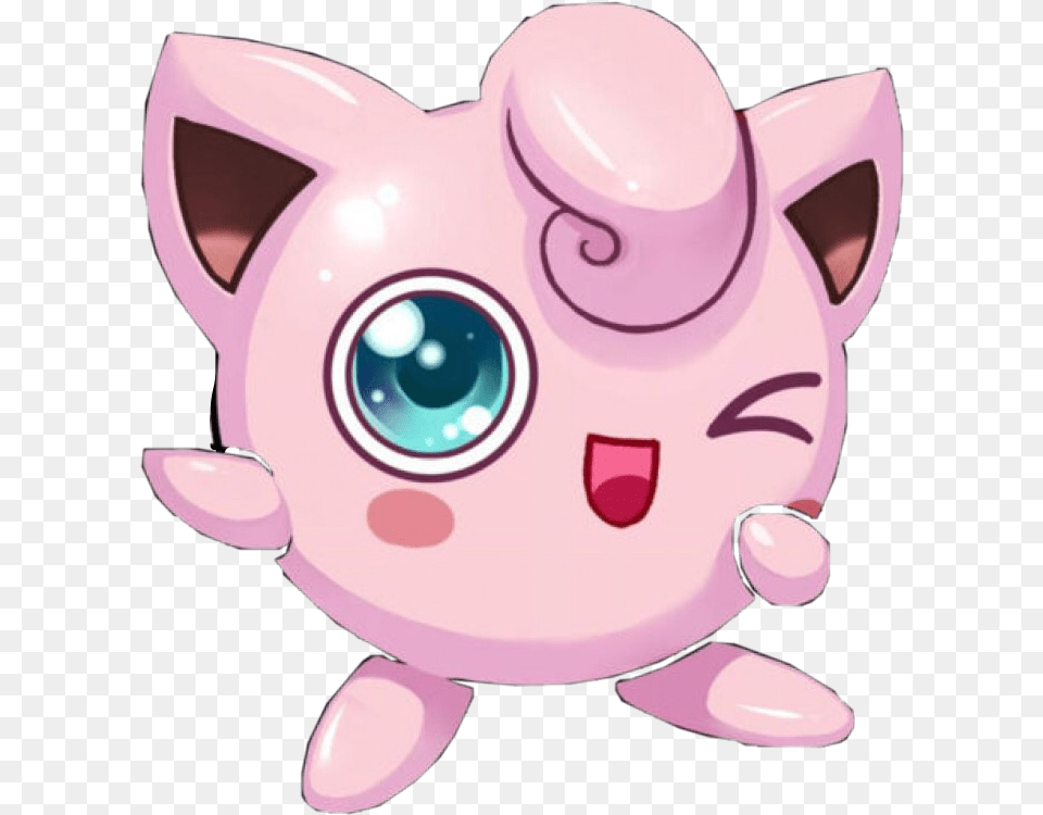 Jigglypuff Happy Sticker By Ciyahperry Jigglypuff, Piggy Bank, Toy Free Png