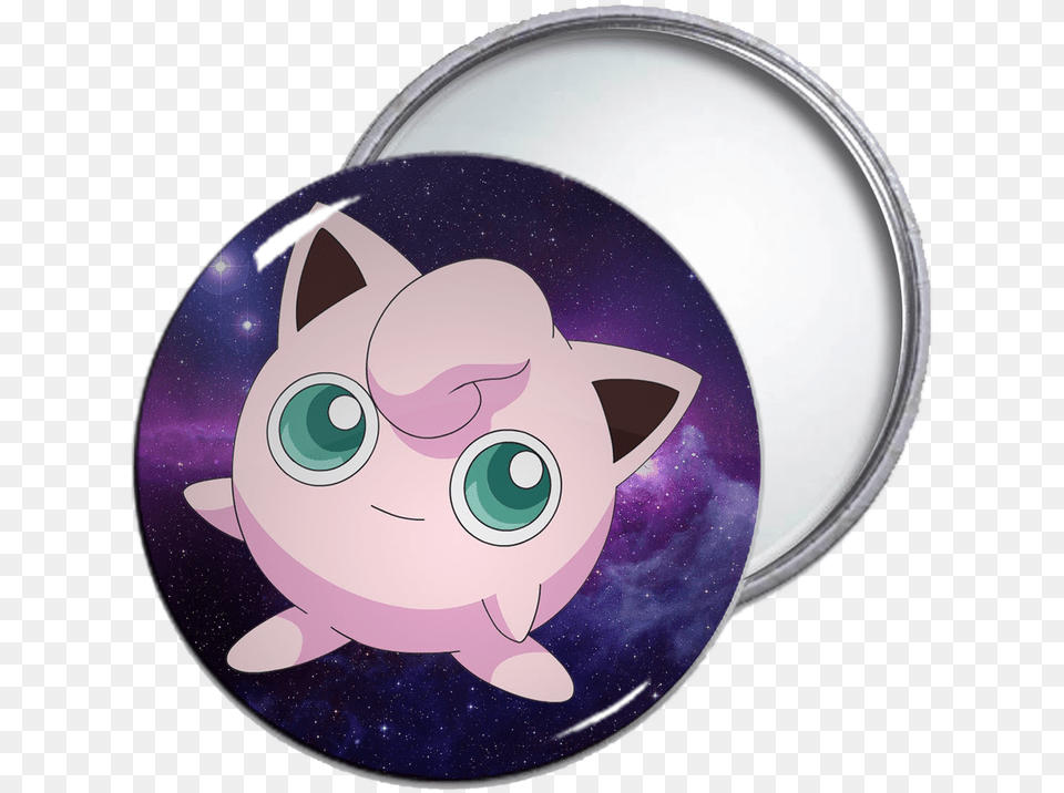Jigglypuff Round Pocket Mirror Pokemon Jigglypuff, Plate, Face, Head, Person Free Png Download