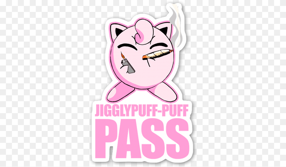 Jigglypuff Sticker Cartoon, Face, Head, Person, Baby Png Image
