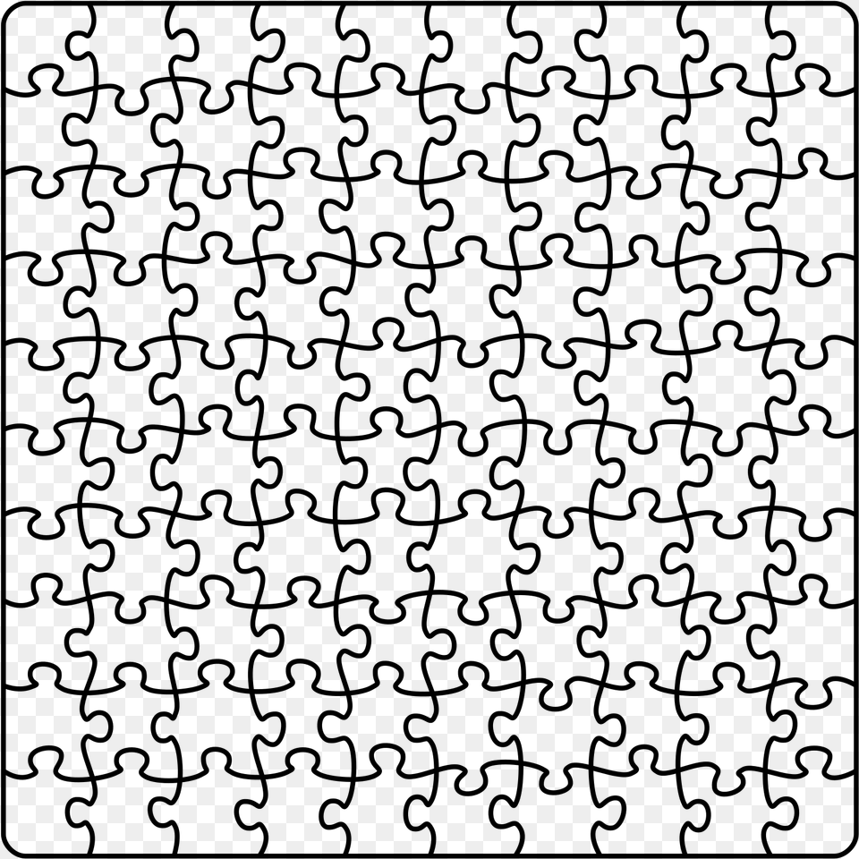 Jigsaw Puzzle A4 10 X 10 Clip Arts Jigsaw Puzzle, Gray Free Transparent Png