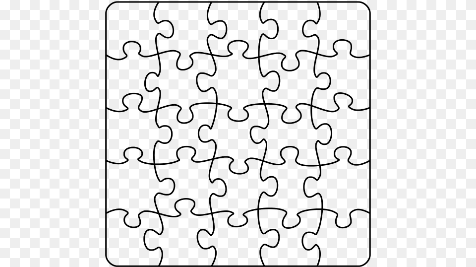 Jigsaw Puzzle A4 5 X Puzzle Black And White Clipart, Gray Free Png Download