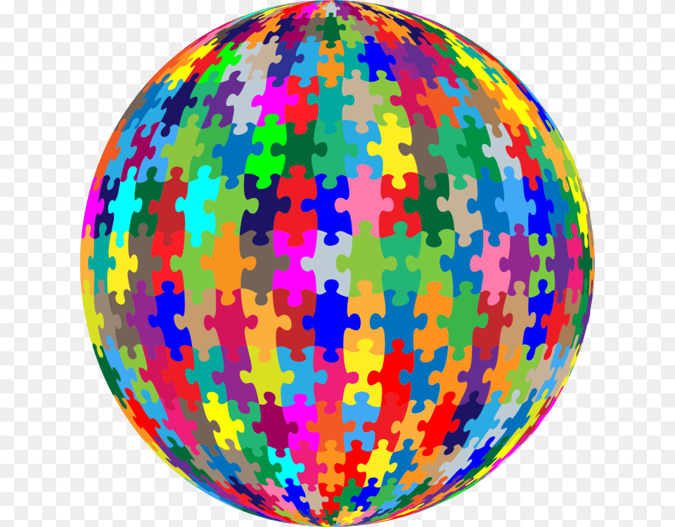 Jigsaw Puzzles 3d Puzzle Three Dimensional Space Game Multi Colored Puzzle Piece, Sphere, Pattern Png Image