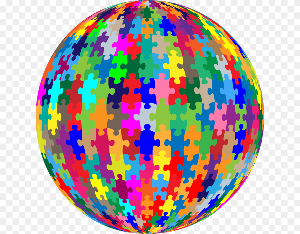 Jigsaw Puzzles 3d Puzzle Three Dimensional Space Game Multi Colored Puzzle Piece, Sphere, Pattern Free Transparent Png