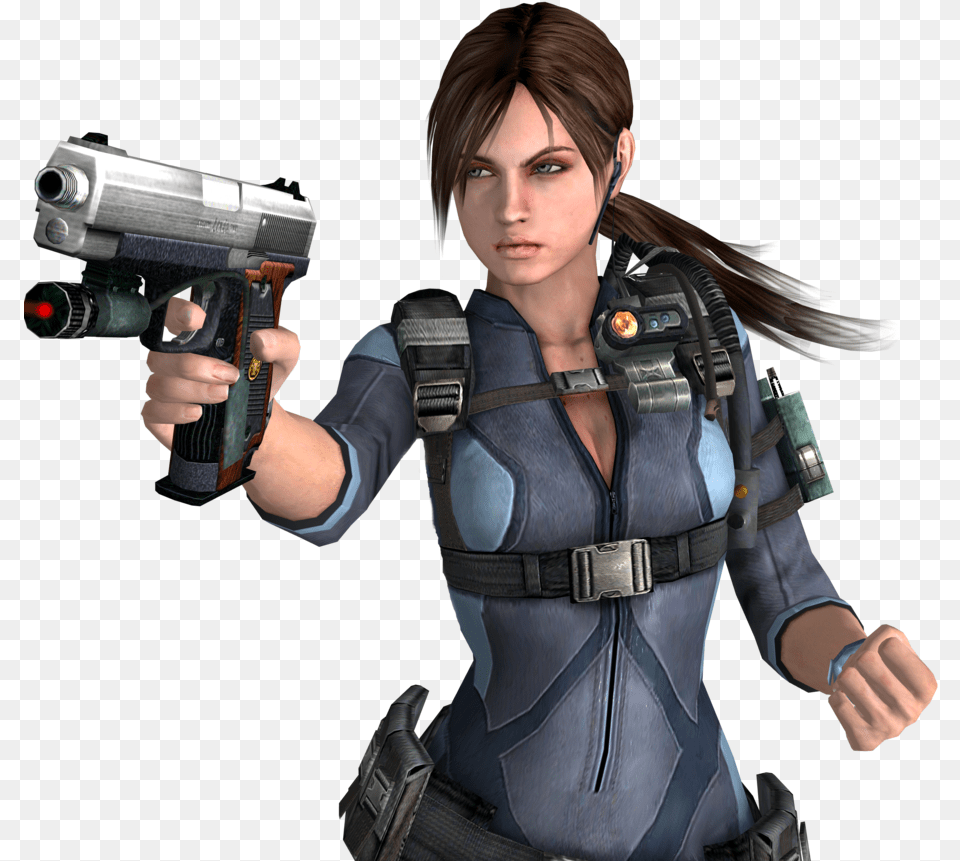 Jill Valentine Download, Adult, Weapon, Person, Handgun Free Transparent Png