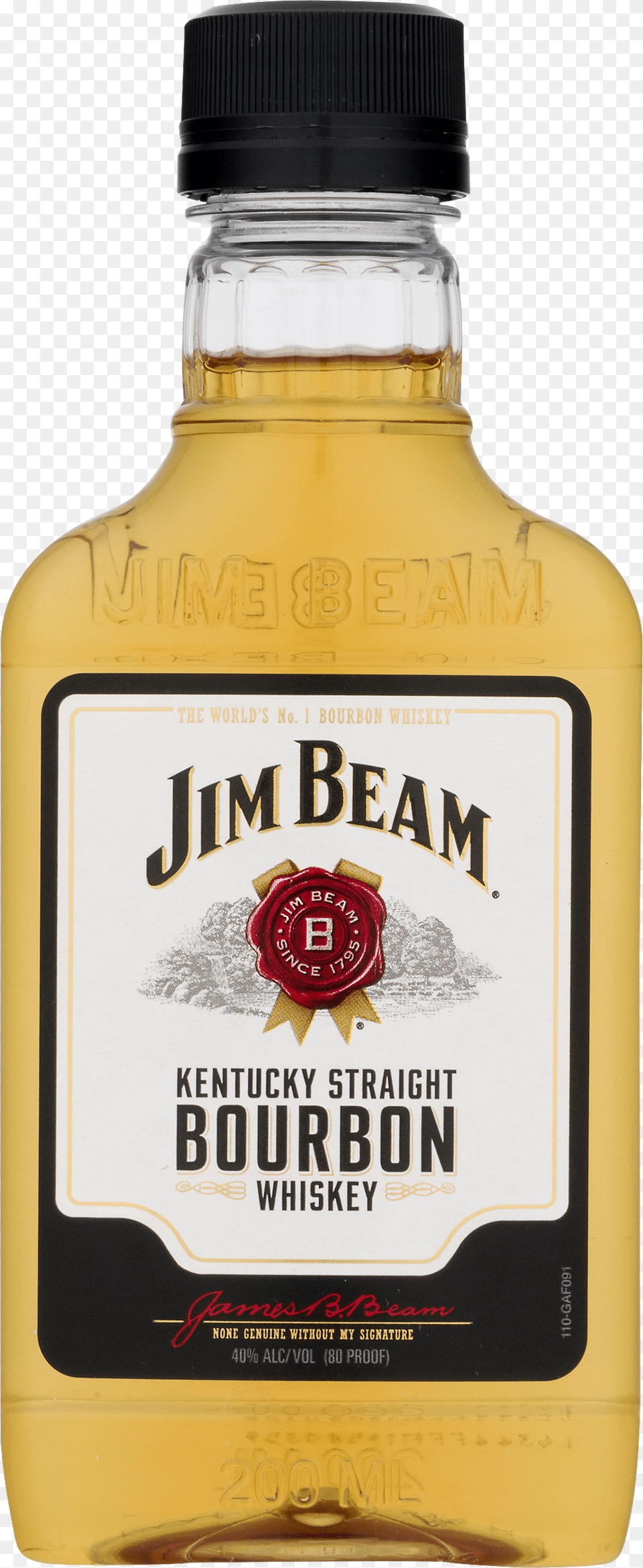 Jim Beam Bourbon Whiskey, Alcohol, Beverage, Liquor, Bottle Free Transparent Png