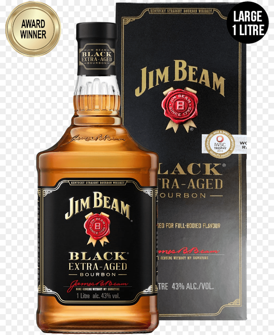 Jim Beam Jim Beam Black Alcohol Percentage, Beverage, Liquor, Whisky, Bottle Free Transparent Png
