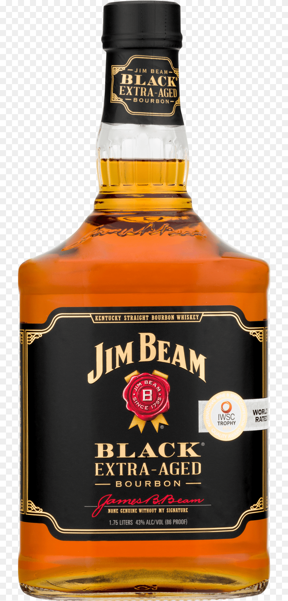Jim Beam Jim Beam Black Extra Aged Bourbon, Alcohol, Beverage, Liquor, Whisky Png