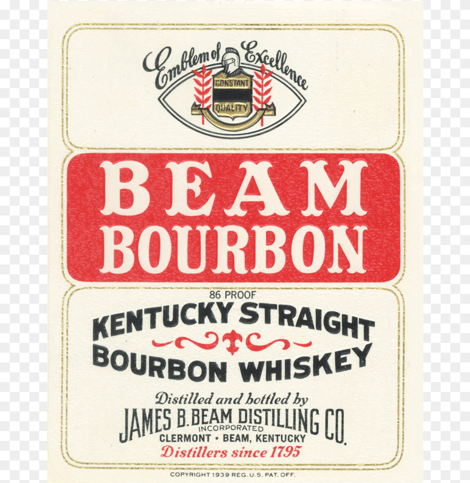 Jim Beam Logo Label, Advertisement, Poster, Alcohol, Beer Png Image