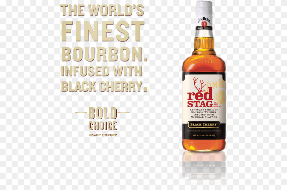 Jim Beam Red Stag, Alcohol, Beverage, Liquor, Whisky Free Png