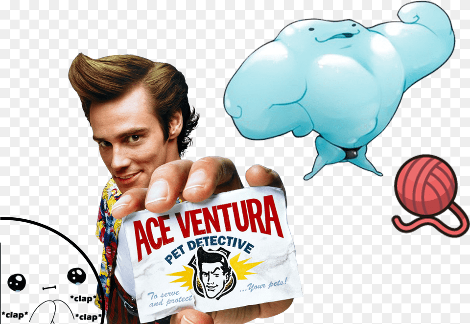 Jim Carrey Mask Ace Ventura, Adult, Poster, Person, Hand Free Png Download