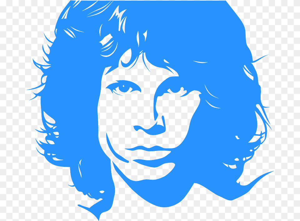 Jim Morrison, Stencil, Person, Face, Head Free Png Download