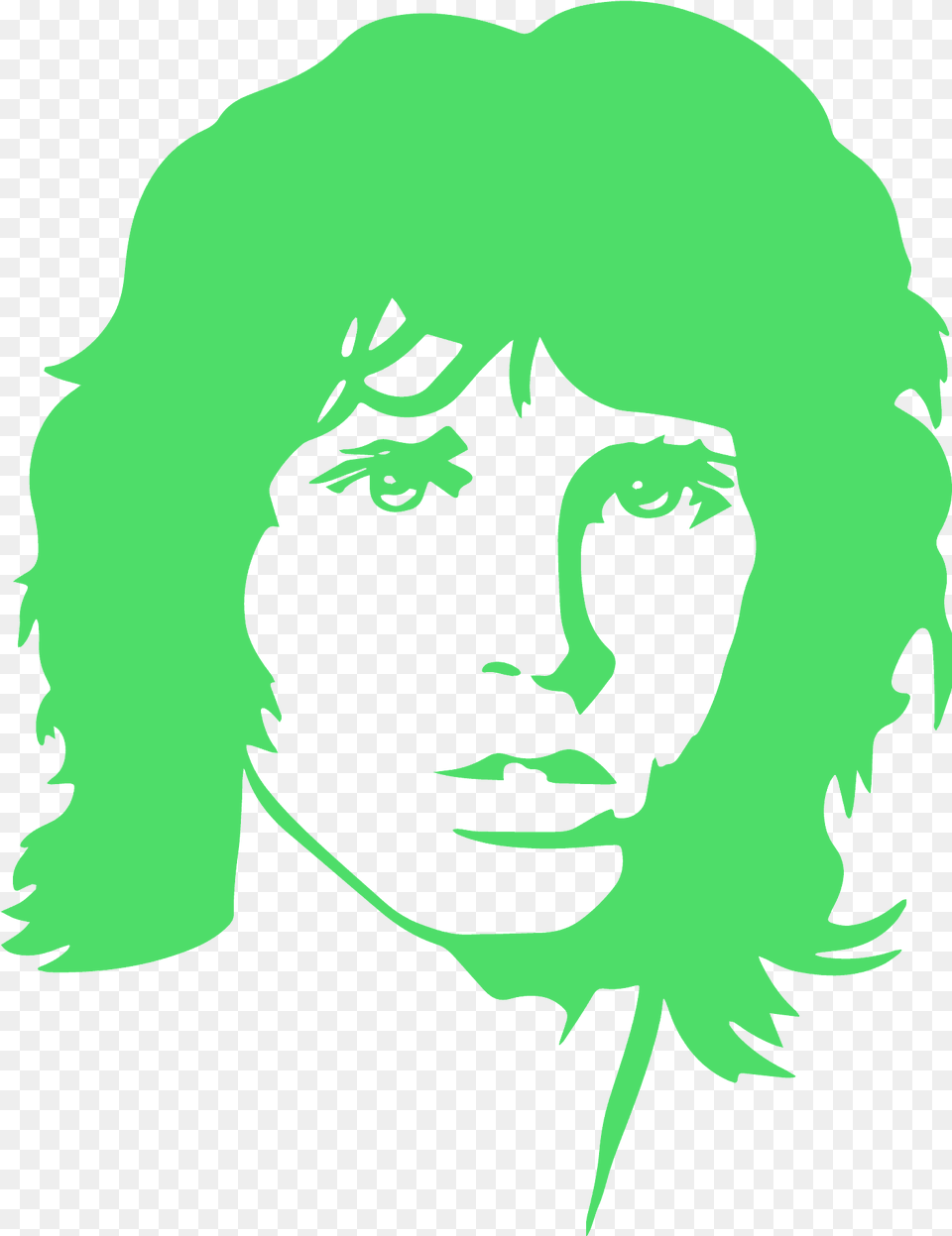 Jim Morrison Stencil Silhouette, Face, Head, Person, Photography Free Png Download