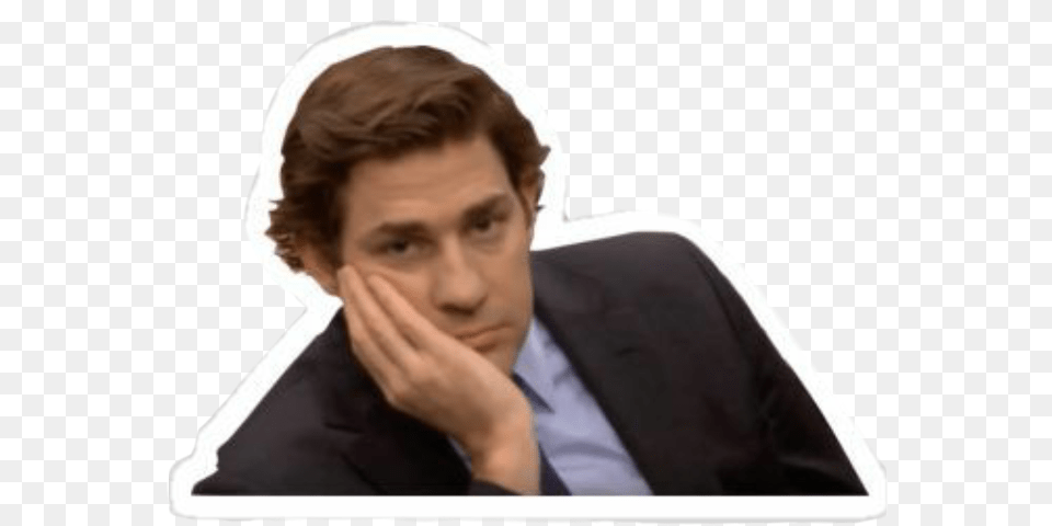 Jim Office Theoffice Jimhalpert Freetoedit Jim The Office Stickers, Face, Head, Person, Photography Free Png