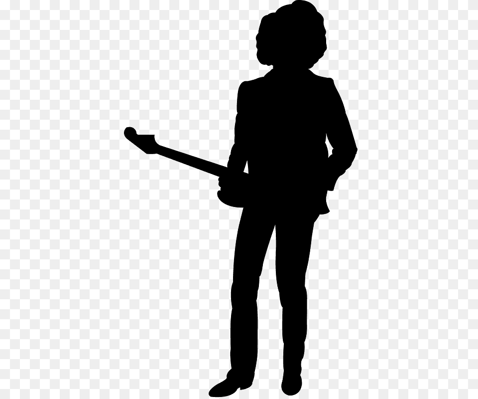 Jimi Hendrix Guitar Silhouette, Person, Musical Instrument, Clothing, Coat Png Image