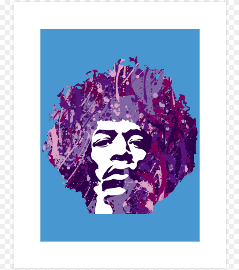 Jimi Hendrix Hoodie Graphic Design T Shirt Jimi Hendrix Stencil, Purple, Art, Painting, Person Png Image