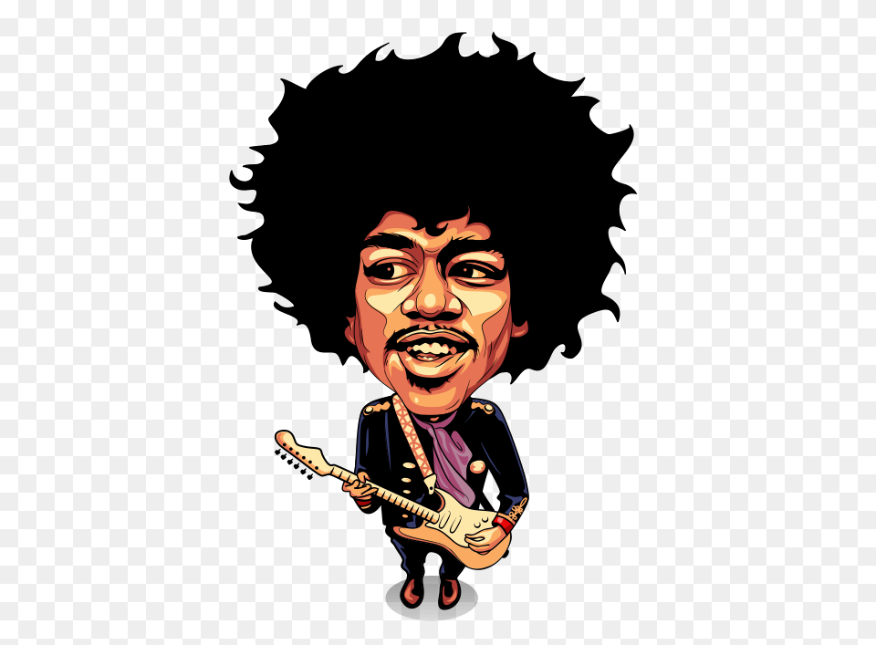 Jimi Hendrix Image, Musical Instrument, Guitar, Person, Adult Free Png Download