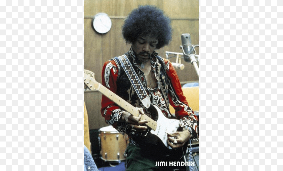 Jimi Hendrix Jimi Hendrix Fender Strat With Strap, Person, Guitar, Musical Instrument, Performer Free Png