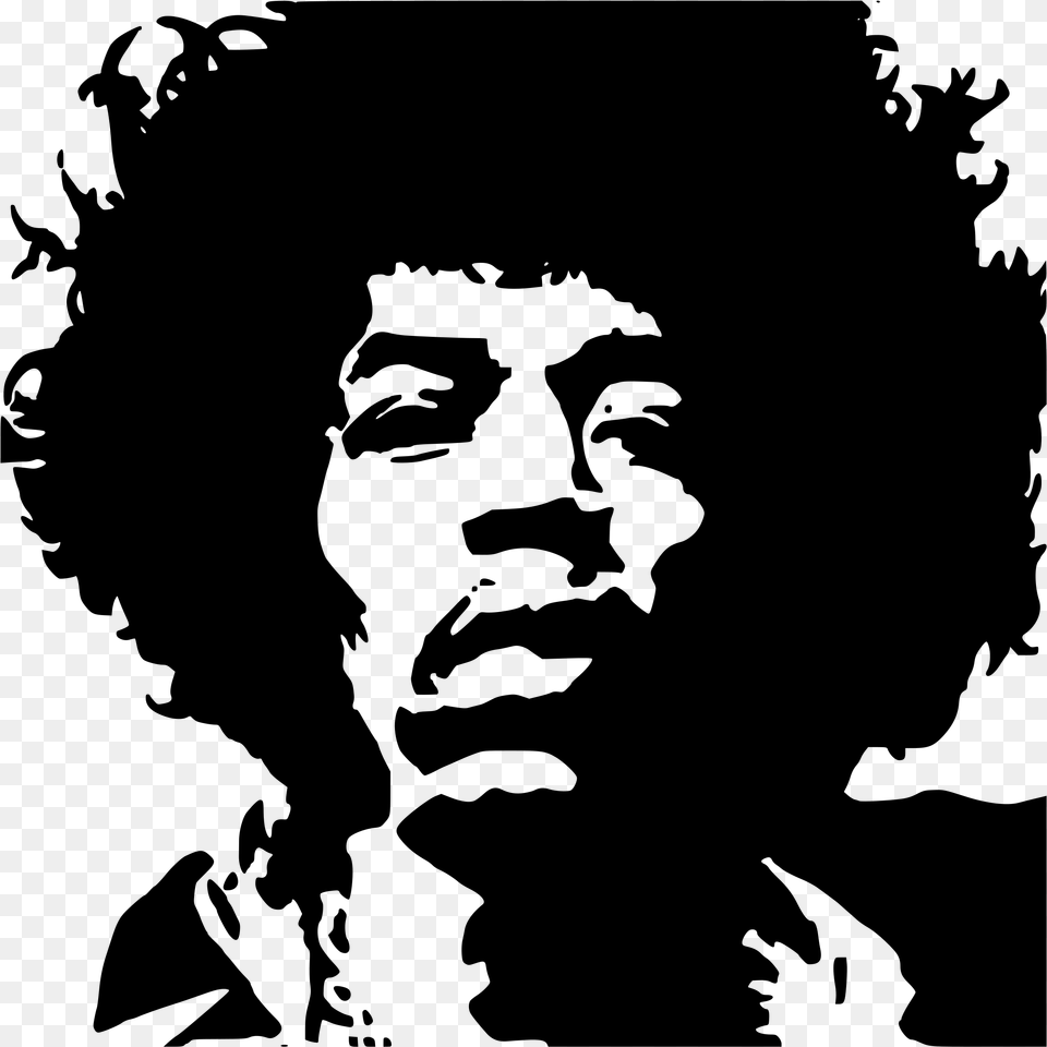 Jimi Hendrix Musician Drawing Jimi Hendrix Black And White Painting, Gray Png Image