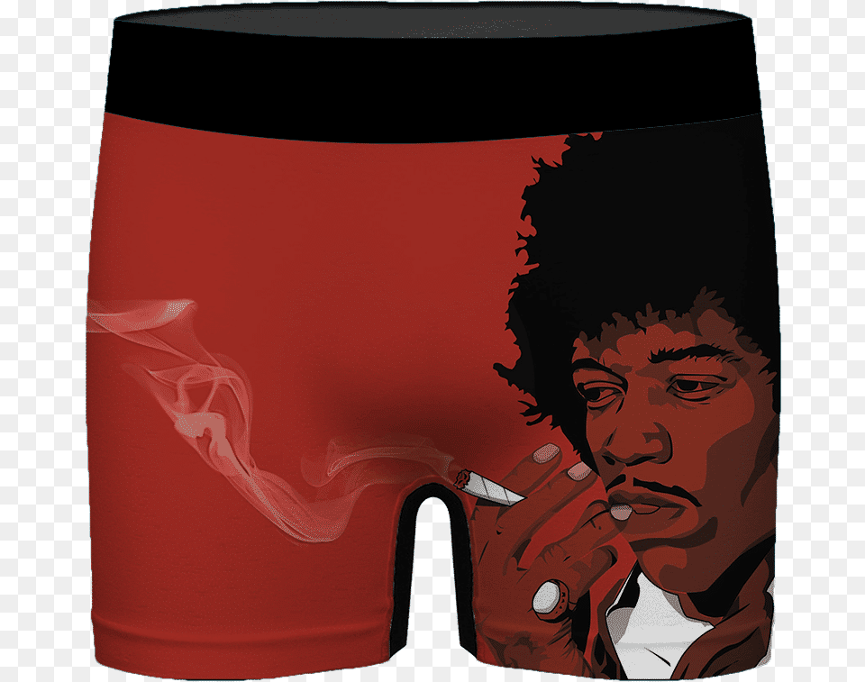 Jimi Hendrix Smoking Weed Joint Simple Fashion Icon, Clothing, Shorts, Adult, Face Free Png Download