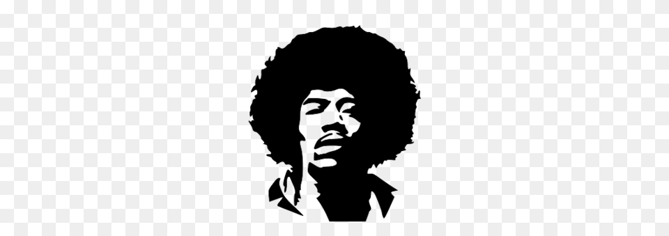 Jimi Hendrix Stencil Image, Gray Free Transparent Png