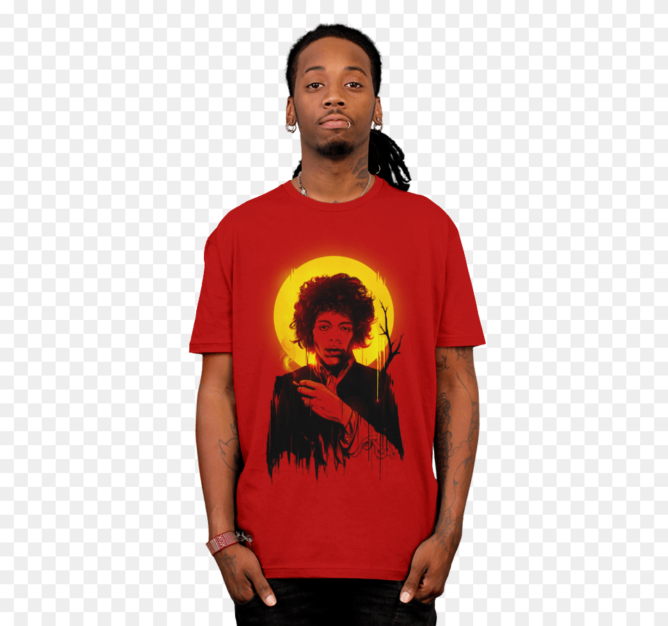 Jimi Hendrix T Shirt, Clothing, T-shirt, Adult, Male Free Png