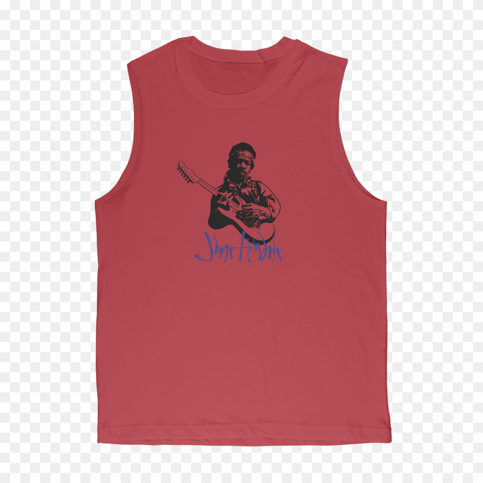 Jimi Hendrix Ufeffclassic Adult Muscle Top Blu Flamingo, Clothing, Tank Top, Male, Man Free Transparent Png