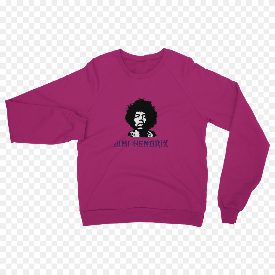 Jimi Hendrix Ufeffclassic Adult Sweatshirt Blu Flamingo, T-shirt, Clothing, Sweater, Knitwear Free Png Download