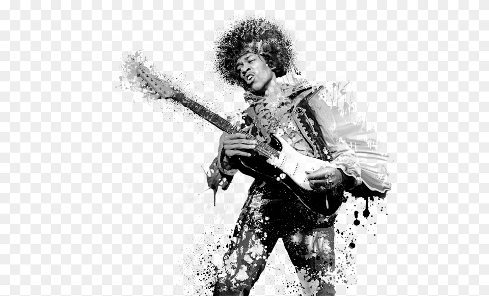Jimi Hendrix White Background, Adult, Wedding, Person, Musical Instrument Free Png Download
